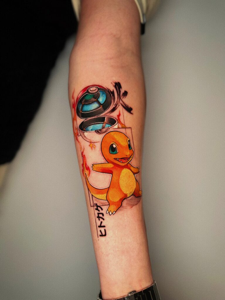 Charmander - Anime Tattoo in Antwerp
